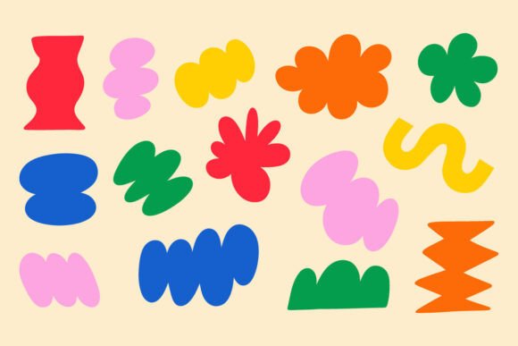 Colorful Abstract Floral Shapes Bundle