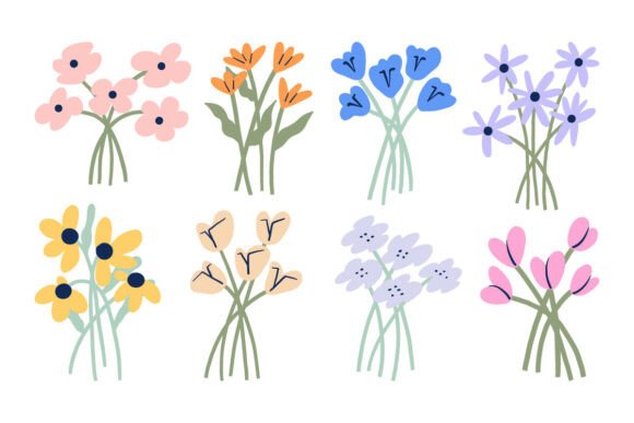 Floral Bouquets Daisie Tulip Wildflower