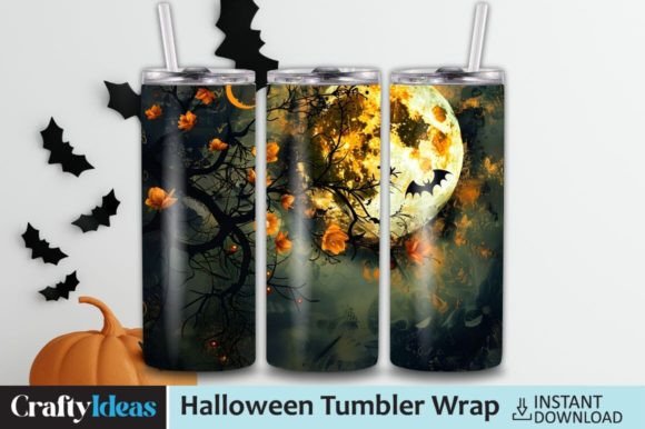 Floral Halloween 20 Oz Tumbler