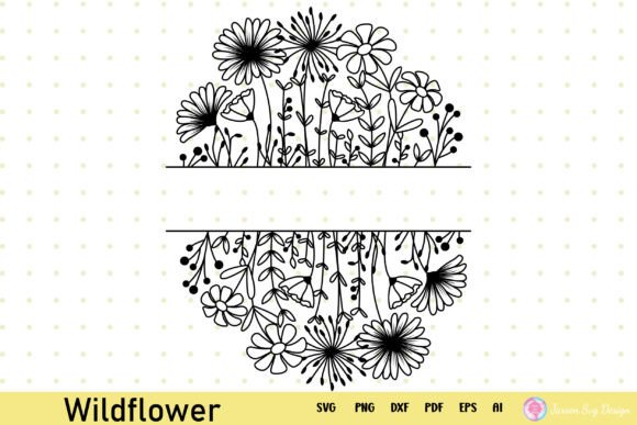 Flower Svg, Wildflower Svg, Monogram Svg