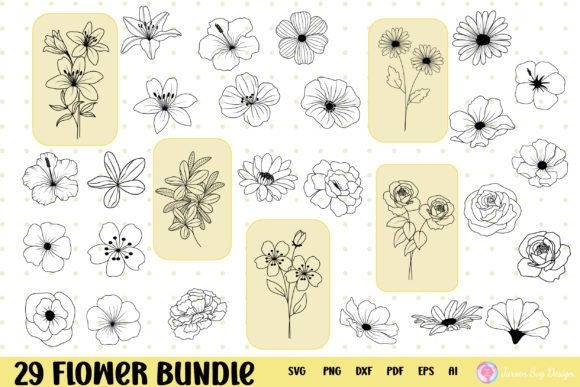 Flowers SvgBundle: Florals Bouquet Svg