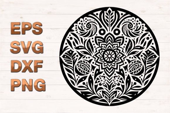 Mandala Design Element Sihlouette Vector