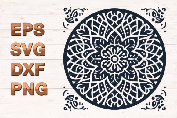 Mandala Design Element Silhouette Vector