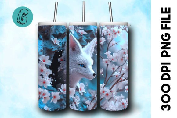 Valentine Fox Floral Tumbler Wrap 28
